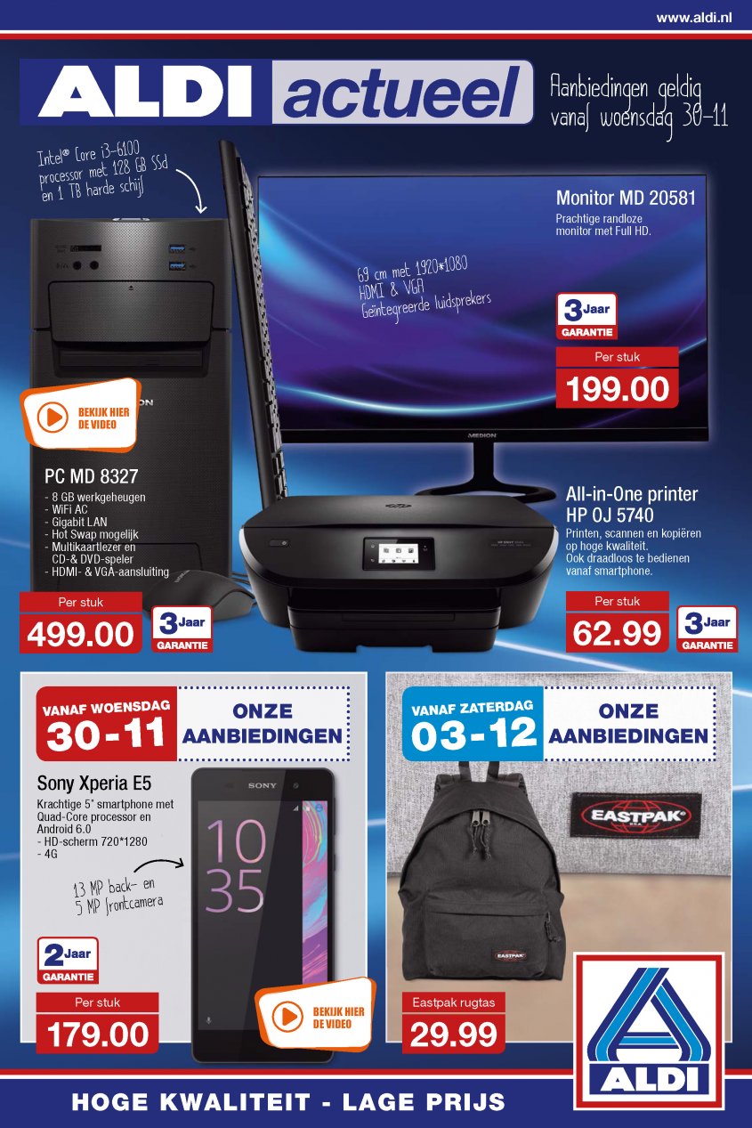 Aldi Aanbiedingen van 30-11-2016 pagina.1