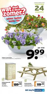 Gamma reclame folder week 34 pagina.21 dat zeg ik 24 woensdag augustus verkoop planten start lekker buiten bezig zijn Violen of portulaca In zinken schaal. Potmaat Ø 33 cm. ...