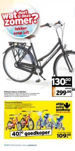 Gamma reclame folder week 34 pagina.22 22/23 Fietsen koopt u ook op gamma.nl lekker erop uit Pelikaan Deluxe stadsfiets Dubbelwandige 28 velgen. Shimano Nexus 3 versnellingsnaaf. ...