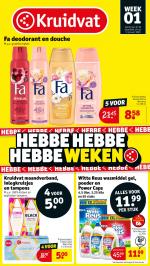 Kruidvat reclame folder van 30-12-2025 week 01 • Totaal aantal pagina's: 101