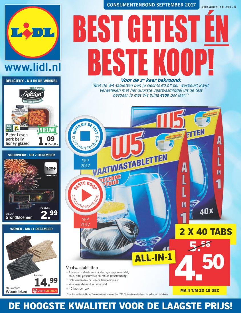 Lidl Aanbiedingen van 04-12-2017 pagina.1