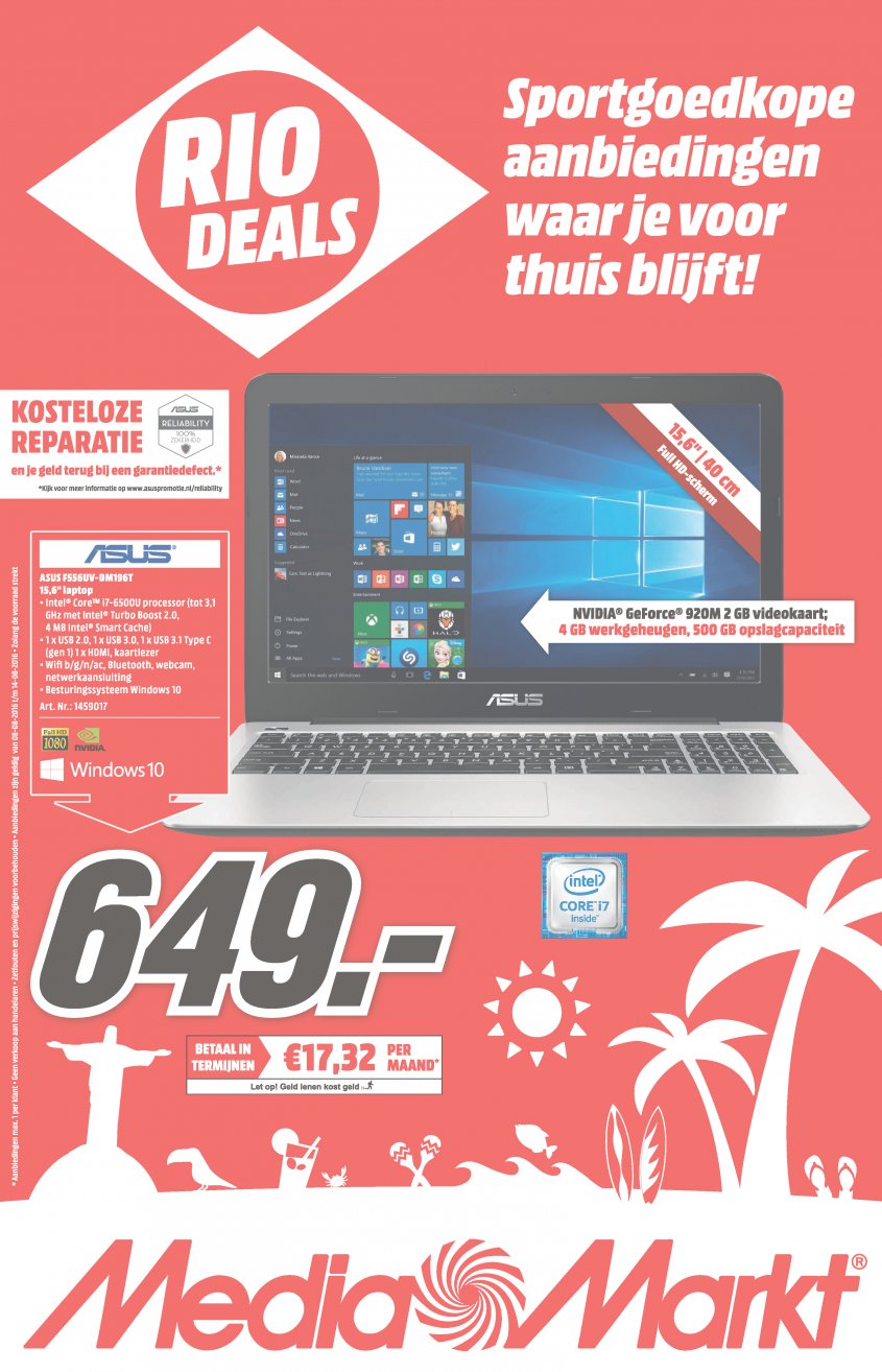 Media Markt Aanbiedingen van 08-08-2016 pagina.1