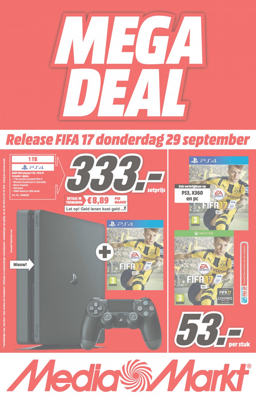 Media Markt Aanbiedingen van 26-09-2016 pagina.1