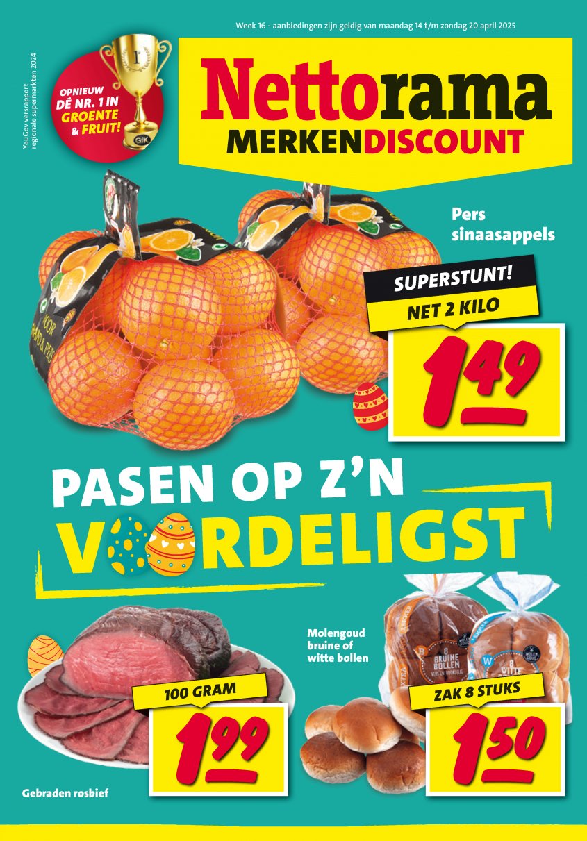 Nettorama Aanbiedingen van 14-04-2025 pagina.1