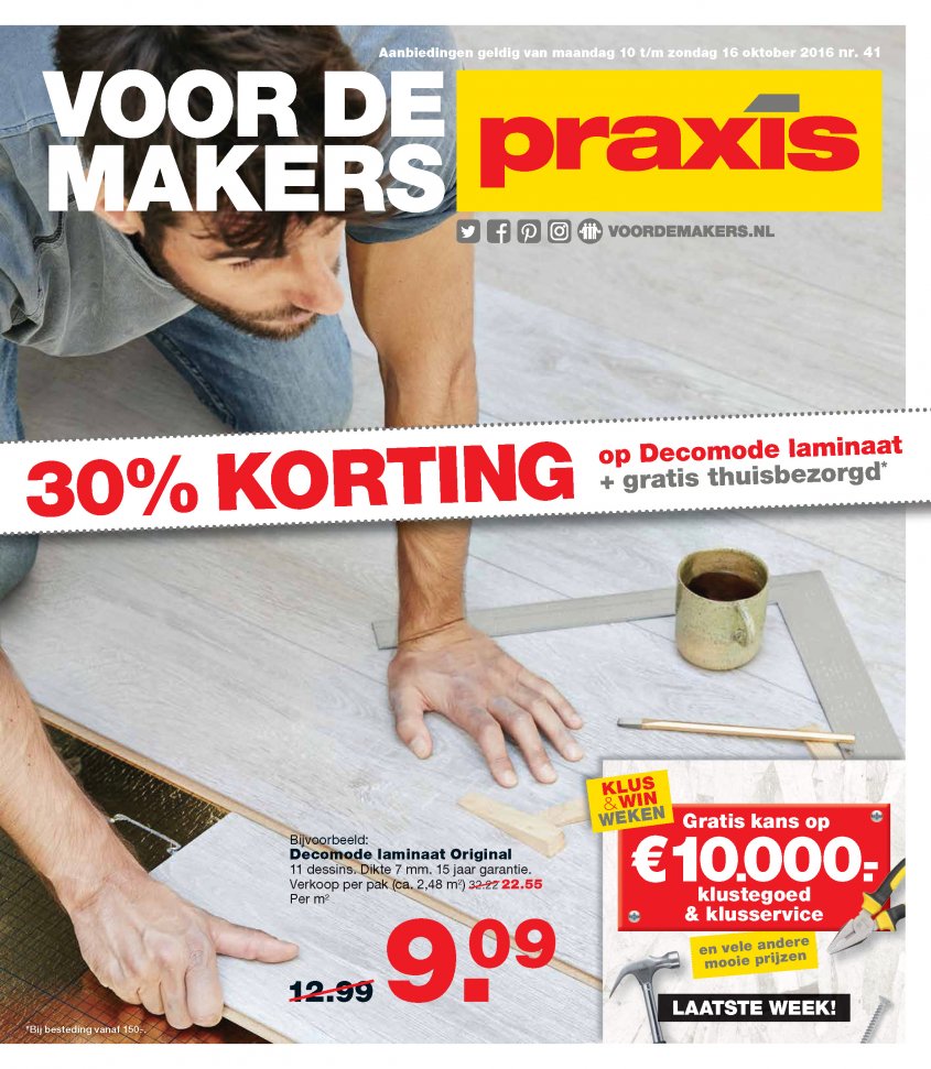 Praxis Aanbiedingen van 10-10-2016 pagina.1