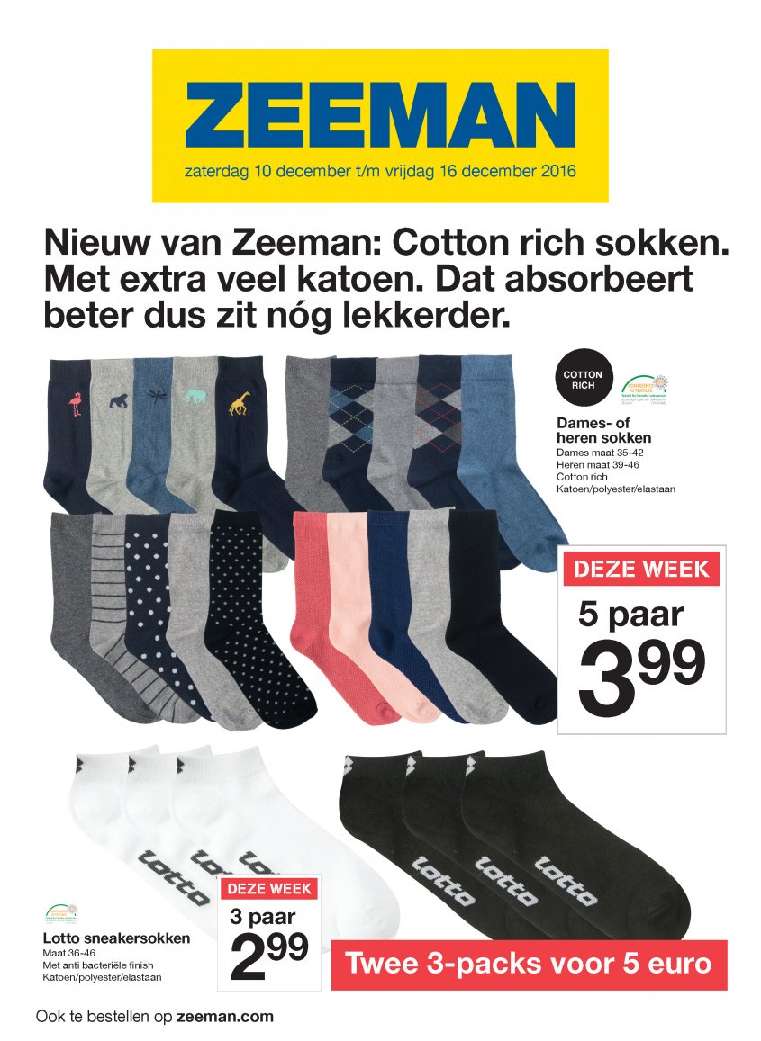 ZEEMAN Aanbiedingen van 10-12-2016 pagina.1